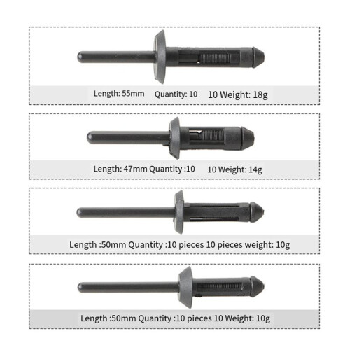 41 Piece Set of Quick Core Pulling Rivet Machines, Plastic Rivet Pullers, Polyethylene Riveting Tools for Automobiles 2