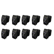 10X 12V 20A Winch in Winch Out -OFF- Rocker  7 Pin LED