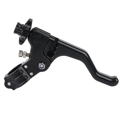 2X Motorcycle 22mm Stunt Clutch Lever Short Performance Cable Easy Pull Left Lever for  Grom  RM125(Black) 2