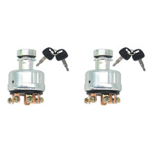 2X 4186743 4186745 Ignition  with 4 Keys for  EX160WD EX200 Excavator Digger Ignition  Lock Cylinder