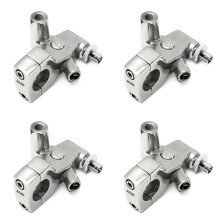4X 25mm 1inch Motorcycle Clutch Lever Mount Holder for Shadow 600 VT750 Silver Aluminum Alloy