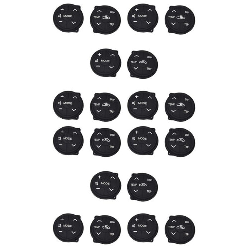 10X for  Prius 30 XW30 09-15 Prius C Aqua Button Multifunction Steering Wheel  Control Button Panel Rubber