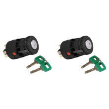 2X 15082295 Interruptor de Ignição com 4 Chaves para  Truck Loader-Holográfico A20C A30C A25D A35D Cilindro de Bloqueio Do Interruptor de Ignição