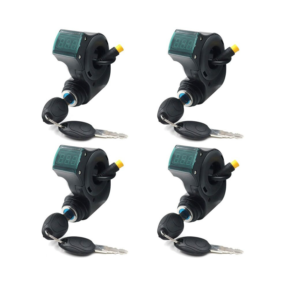 4X Lgnition Lock Key Thumb Throttle Voltmeter Digital Voltage Display 3Pin For M4 M365 Universal 6133266902215