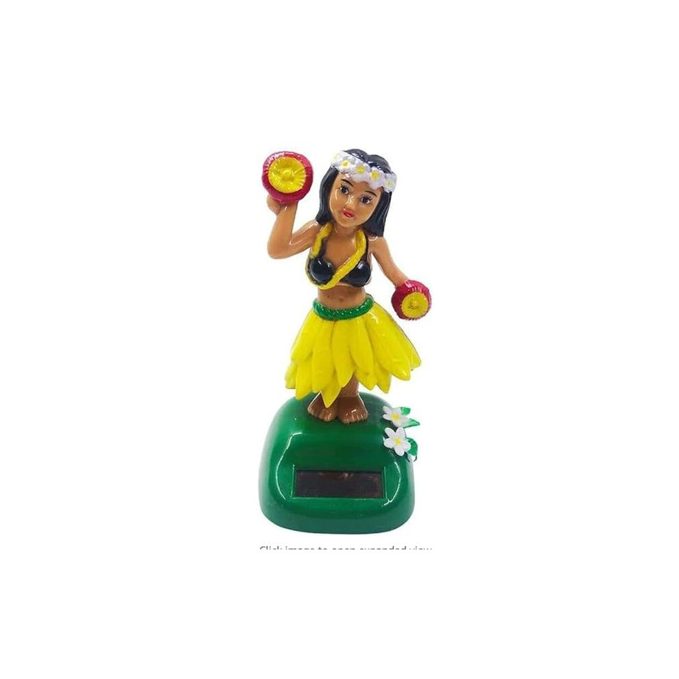 Solar Powered Hula Girl Dancing Figurine For Car Dashboard Ornament And Hawaiian Tropical Decor Light 9174973031956
