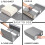 Bedding Storage Box with Window and Handle, Foldable Organizer for Under Bed or Linen Closet, Beige 5