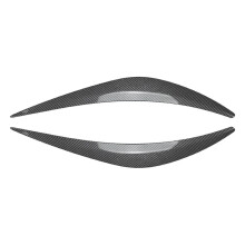 Car Carbon Fiber Front Headlight Cover Garnish Strip Eyebrow Cover Trim Sticker for Q50 2014-2023