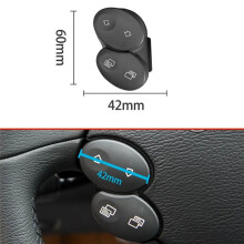 Cubierta Embellecedora del BotóN de Control del Interruptor del Volante del Coche para W218 Clase Cls W211 Clase e 2006-2008 Negro