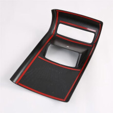 For Palisade 2019-2023 Car Rear Air Outlet Panel Cover Trim Sticker Accessories ABS Carbon Fiber