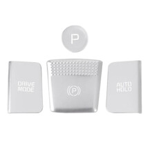 4Pcs Car Central Control Gear Button Sticker Cover Trim Panel Frame for  Carnival 4 KA4 2020 2021 2022 Silver