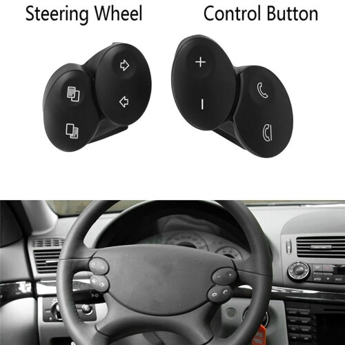 Car Steering Wheel  Control Button Trim Cover for   W218 Cls Class W211 E Class 2006-2008 Black 1