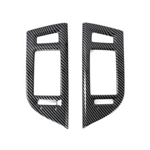 Car Carbon Fiber Interior Dashboard Center Console Air Vent A/C Outlet Frame Cover Trim for Pajero 2007-2019