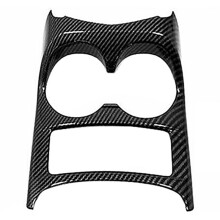 Car Carbon Fiber Front Center Control Water Bottle Cup Holder Cover Trim for Qashqai J11 2014-2020