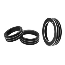 Center Console Audio Headlight Knob Decorative Ring Interior Knob Ring Auto Accessories for  Mustang 15-20 Black