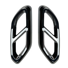 Car Rear Throat Exhaust Pipe Muffler Tips Cover Trim for   GLC Class X254 2023+ GLC260 GLC300 AMG(Black)