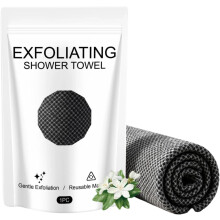 DualSided Exfoliating Bath Towel with ExtraLong Back Scrubber, QuickDrying TravelFriendly Body Cloth