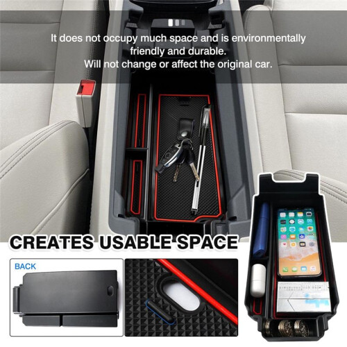 For  Rogue 2021 2022 2023 Center Console Armrest Storage Box Insert Tray Interior Accessories 2
