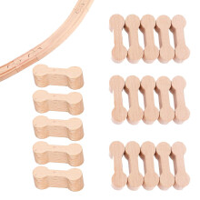Wooden Train Track Connectors 3.5cm Pack of 20 for Toy Railways Secure Universal Fit