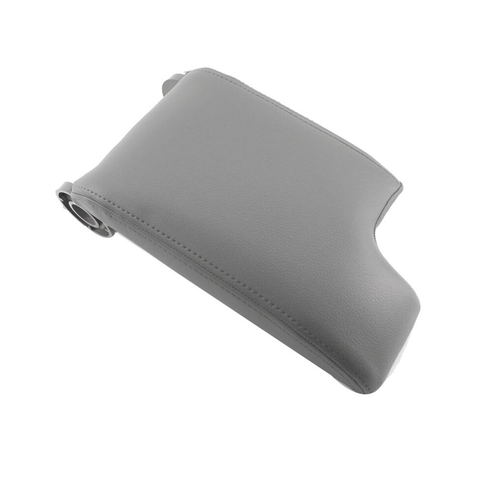 Center Armrest Cover Console Lid For E46 98-06 Fiber Leather & Plastic Gray 4714174431718