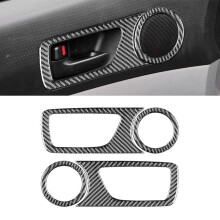 For Tacoma 2011-2015 Soft Carbon Fiber Car Front Door Handle Speaker Cover Trim Interior Accessories