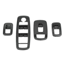 For Ram 1500 2019-2023 LHD Car Window Lift Trim Panel Cover Trim Accessories,ABS Carbon Fiber