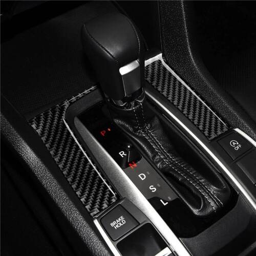 Carbon Fiber ABS Interior Gear Shift Panel Cover Trim for   2016-2021 2