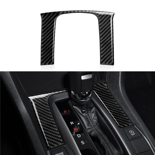 Carbon Fiber ABS Interior Gear Shift Panel Cover Trim for   2016-2021 1