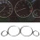Car Speedometer Cover Bezel Trim Dashboard Gauge Ring Set for  E32 / E34 Models 4