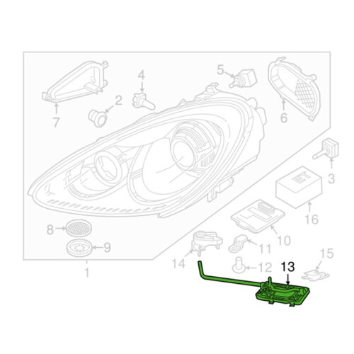 1Pair Headlight Mount Housing Base Bracket 95863151900 95863152000 for  Cayenne 2011-2018 Headlight Mount Support 2