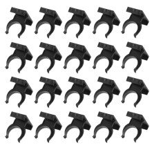 27mm Cabinet Foot Clips Black 20PCS, Adjustable Plinth Clips for Furniture with Secure Grip