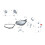 Left Front Headlight Bracket Repair Kit A2138202300 for   E W213 W238 16-20  Light Holder Fixed Screw 6