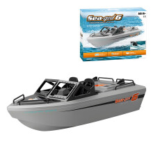 1/12 Scale RC Racing Boat 2.4G Speed 8KM/H Remote Control Speed Boat with Waterproof Design and USB Fast Charging (Grey RTR)