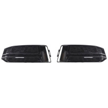 1 Pair Front Fog Light Cover Bumper Grille for  A4 B9 S- 16-18 Car Grill 8W0807681F 8W0807682F
