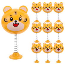 Tiger Helmet Bobblehead Set with Vibrant Cartoon Design for Motorcycle Helmet Decoration
