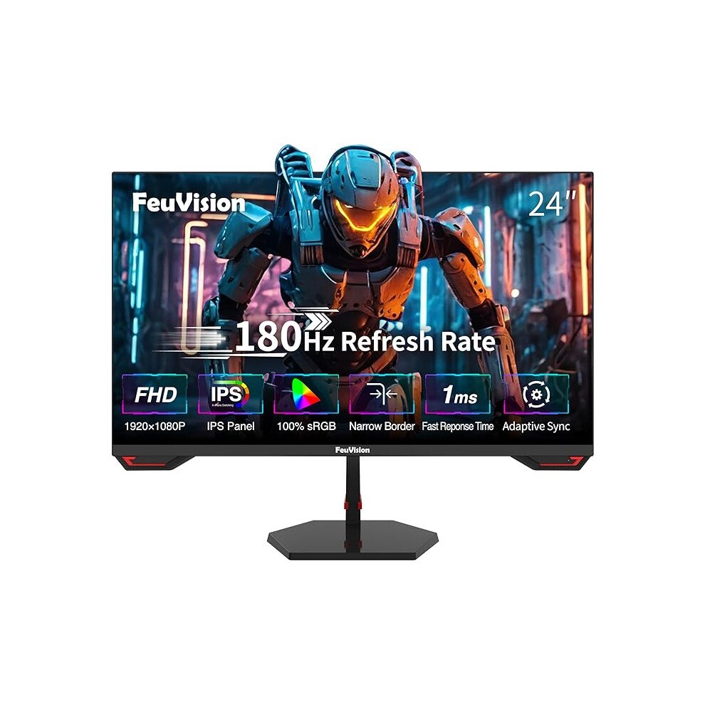 24Inch Gaming Monitor 180Hz, Fhd 1080P, Ips Panel, 0.5Ms Response Time 012567435881