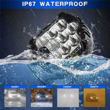 3 Inch Three Side Illuminated Work Lights LED Headlights for Truck Suv Boat Off-Road Vehicles ATV ,White