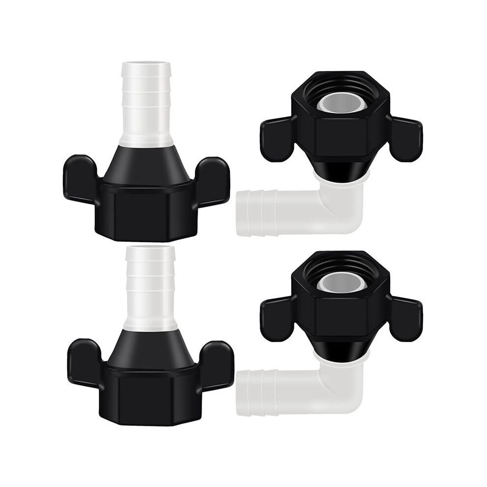 4Pack 1/2 Inch X 14 Npt X 1/2 Inch Barb Elbow And Straight Swivel Adapter Rv Water Pump Female Threaded Pex Fittings 6033640797256