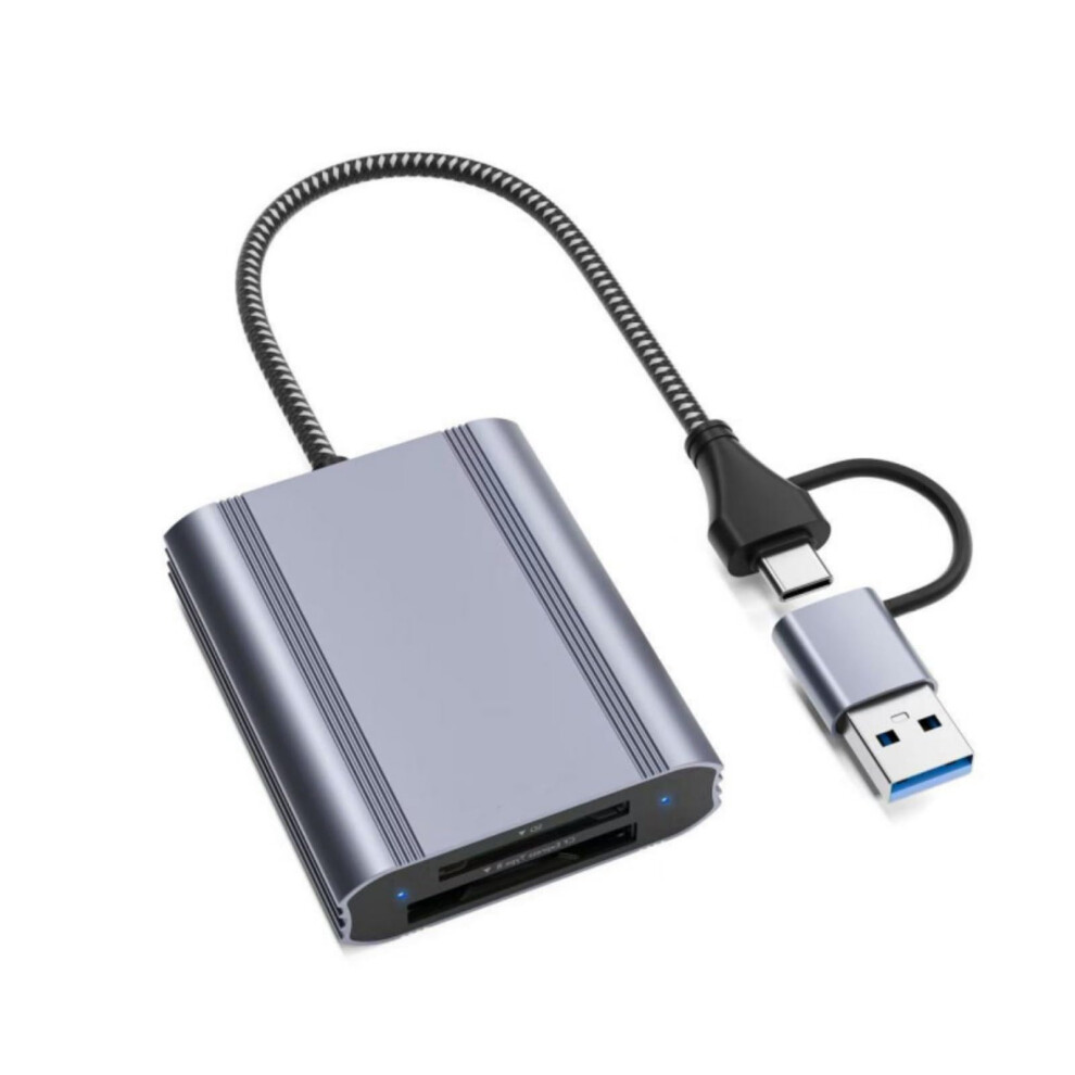 Usb C And Usb A Dual Card Reader 10Gbps Speed Aluminum For Laptop And Photographers 9169991134826