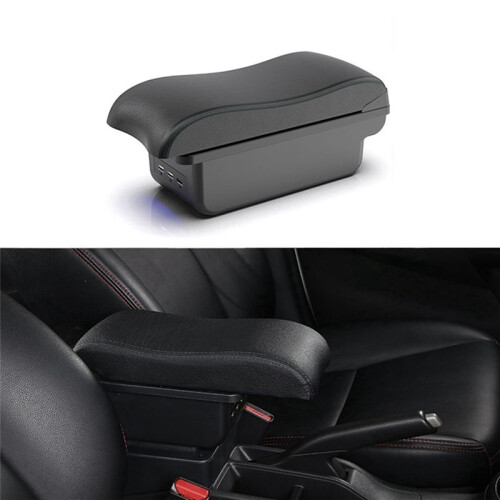 For  CX-3 Armrest for  2 Skyactiv Version Cx3 Car Armrest Box Storage Box Curved Surface Leather Red 2