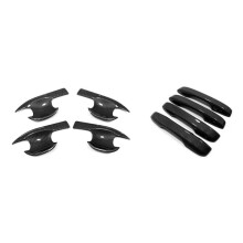 Manija de Puerta Lateral de Color de Fibra de Carbono para Coche, Pegatina Decorativa de Carcasa de Cuenco de Puerta para CR-V CRV 2023 2024