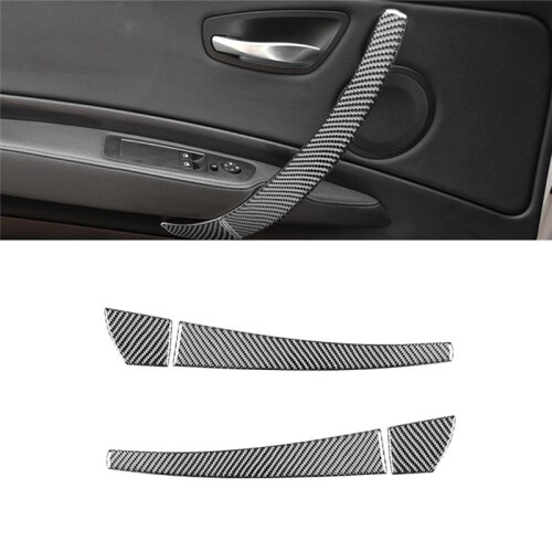 Carbon Fiber for  1 Series E87 E81 E82 2008-2013 Inner Door Handle Panel Trim Interior Accessories 1