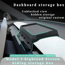 Center Console Organizer Behind Screen Storage Box for  Model 3 Highland 2024 Dashboard Storage Box