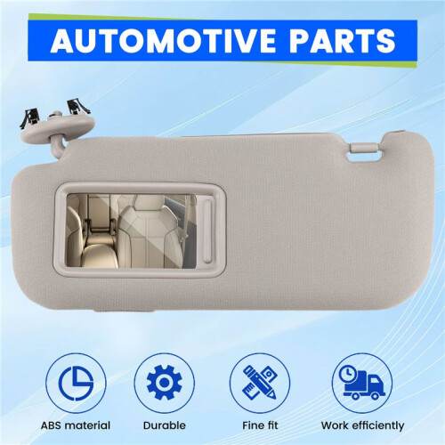 For  Auris  2007 - 2013 Car Interior Sun Visor with Mirror Sun Shade Left Driver Side Gray 2