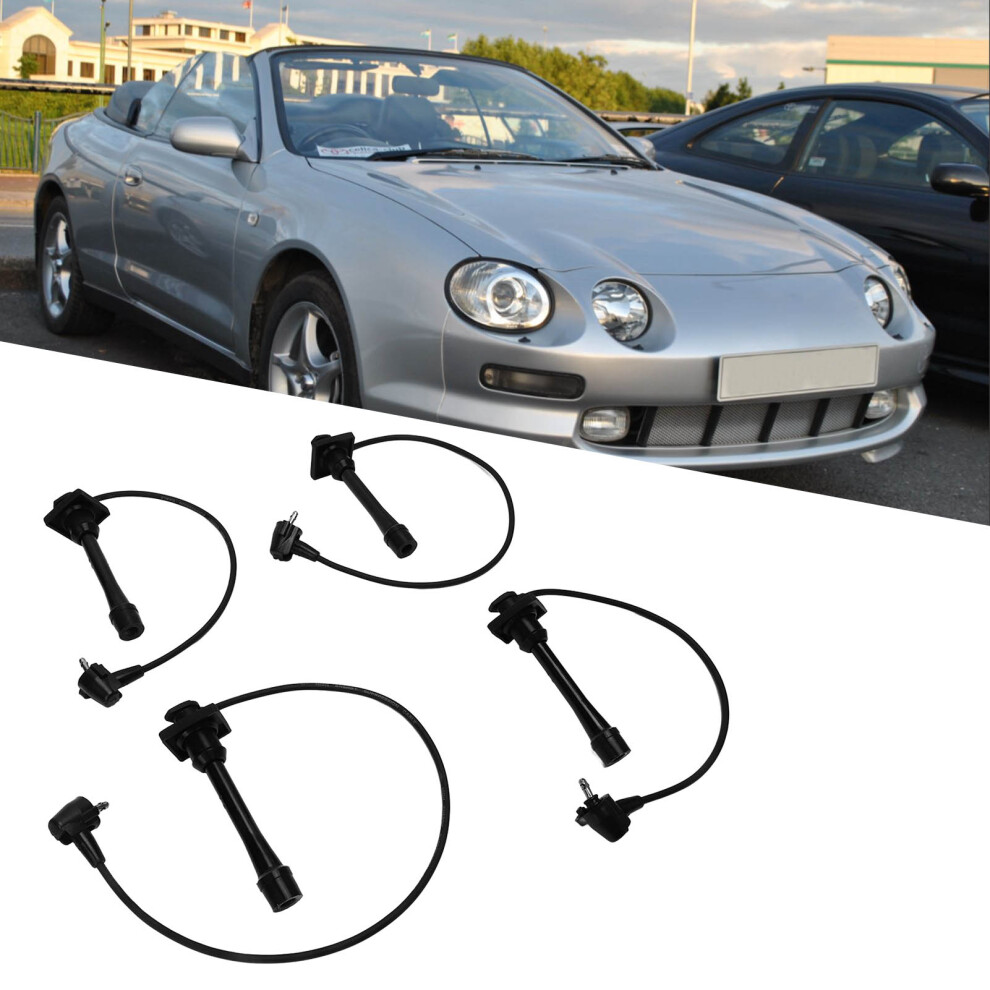 Spark Plug Wire Set Silicone Sleeves For Toyota Corolla 1.8L 1762Cc Black 5071390206629