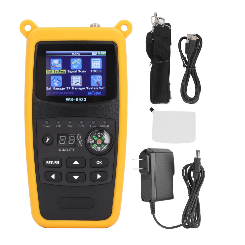 Satellite Finder 2.1 Inch Color Screen Digital Signal Meter With Compass Led Backlight For Dish Alignment 9771547124214
