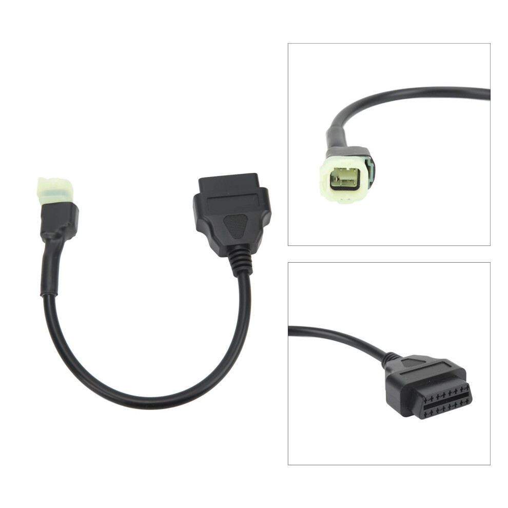Obd2 16Pin To 4Pin Diagnostic Adapter Cable For Motorcycles, K Line Compatible 9451383941106