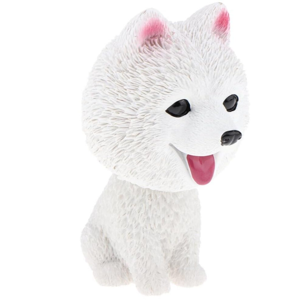 Resin Bobble Head Dog Figurine With Motionactivated Spring, Cute Car Dashboard And Home Ornament 9174973033011