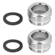 Roestvrijstalen kraanadapterset: 15/16 inch mannelijk & 27/32 inch