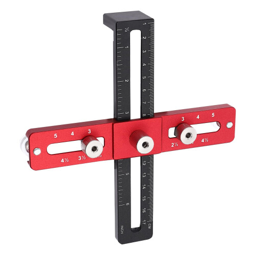 Cabinet Hardware Jig with Adjustable Hole Spacing for Precision Cabinet Handle Installation