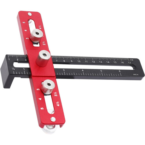 Cabinet Hardware Jig with Adjustable Hole Spacing for Precision Cabinet Handle Installation 1
